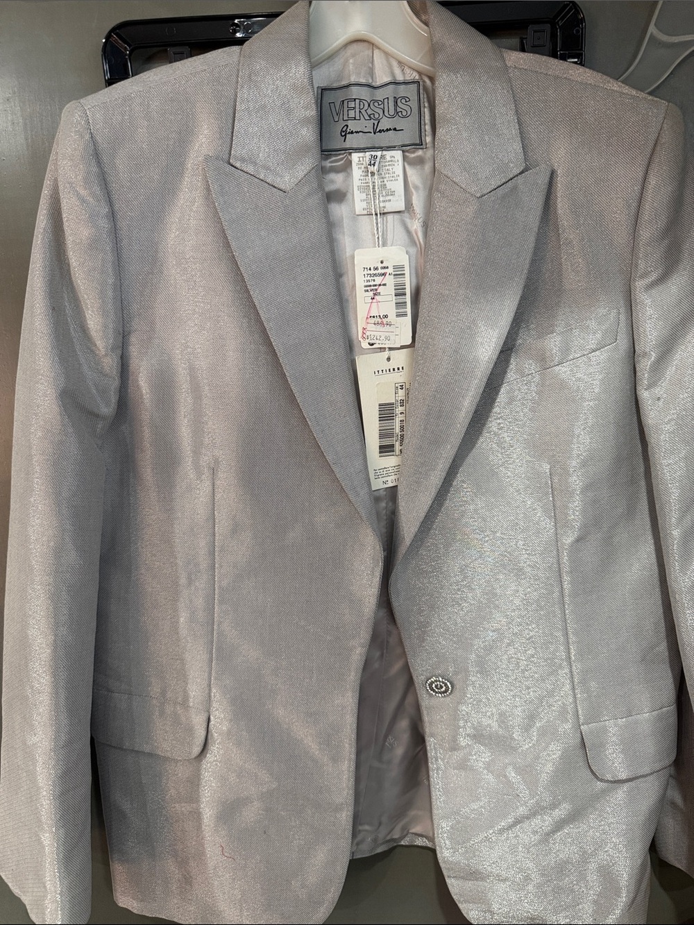 Gianni Versace Silver womens Blazer and skirt size 44